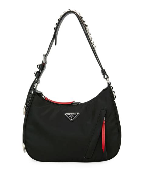 black purse prada|prada nylon shoulder bag price.